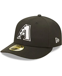 Men's New Era Arizona Diamondbacks Black and White Low Profile 59FIFTY Fitted Hat