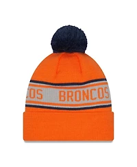 Men's New Era Orange Denver Broncos Repeat Cuffed Knit Hat with Pom