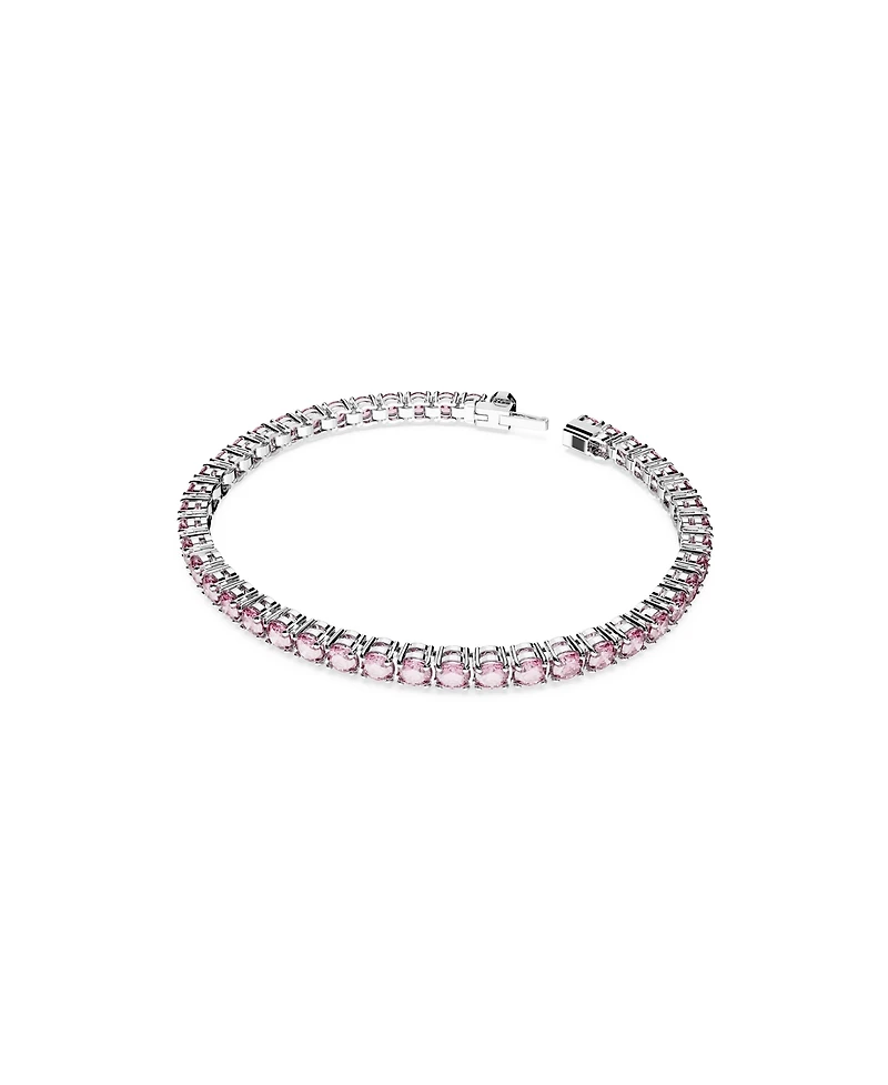 Swarovski Crystal Round Cut Matrix Tennis Bracelet