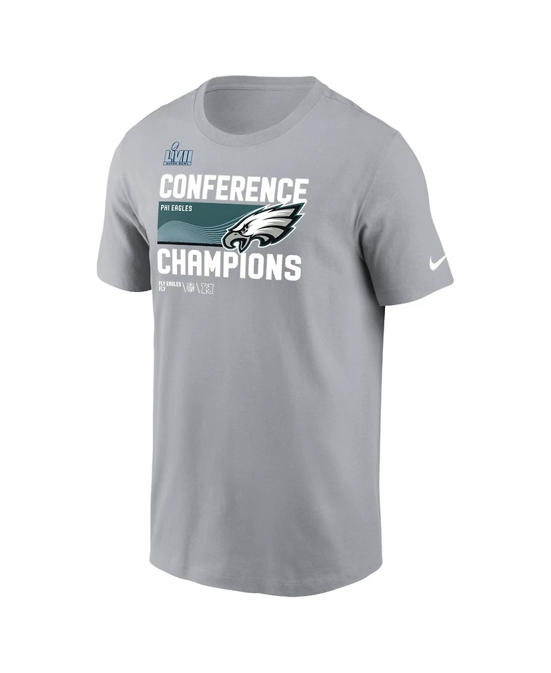 Men's Nike Gray Philadelphia Eagles 2022 Nfc Champions Trophy Collection T-shirt
