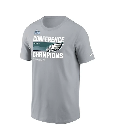 Men's Nike Gray Philadelphia Eagles 2022 Nfc Champions Trophy Collection T-shirt