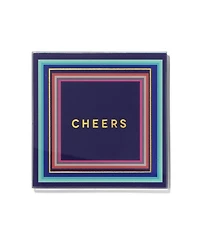 Trina Turk 4" D Cheers to You Glass Coaster Set, 4 Piece