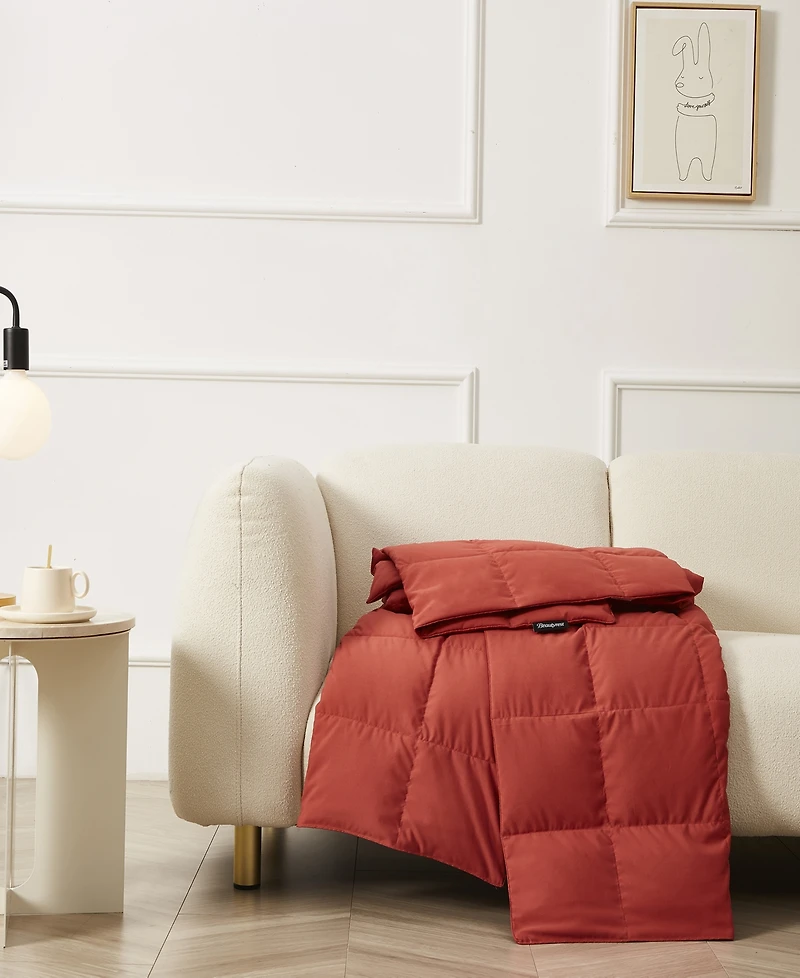 Royal Luxe Packable Down Throw with Storage Bag, 60" x 70", Exclusively at Macy's