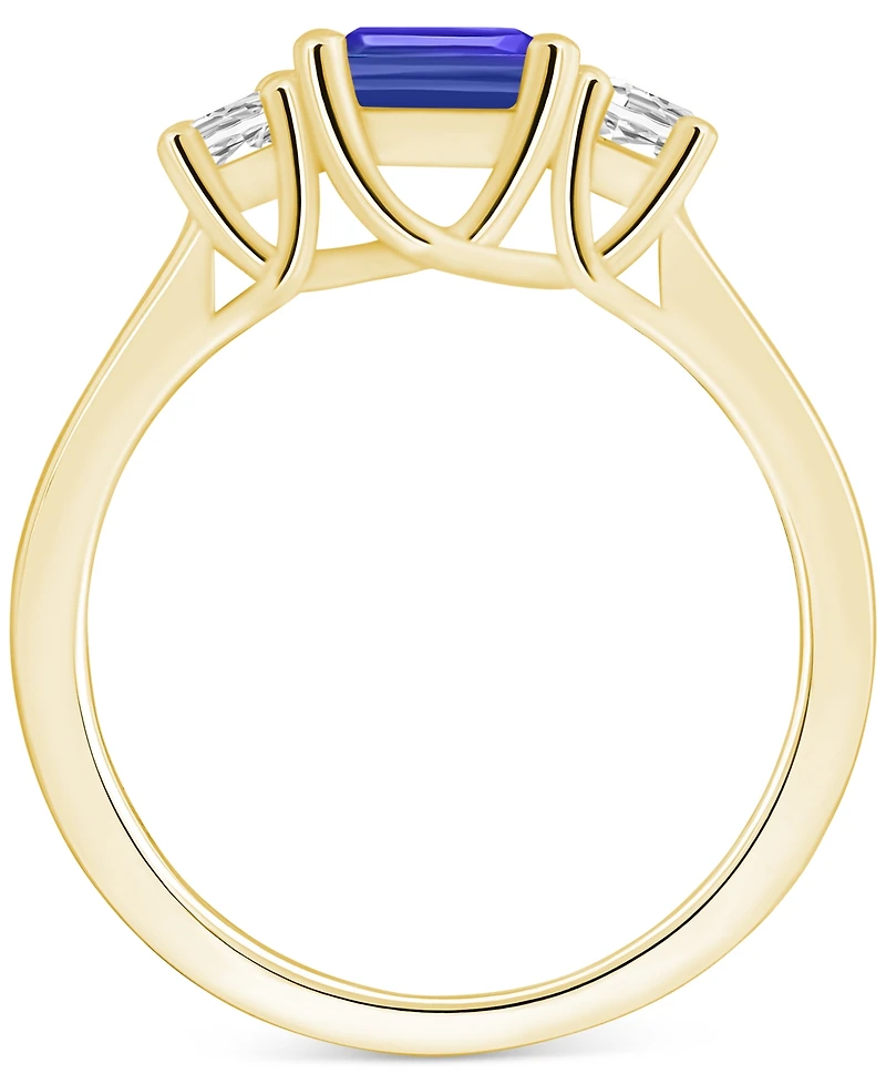 Tanzanite (1-5/8 ct. t.w.) & Diamond (1/4 Emerald-Cut Ring 14k Gold