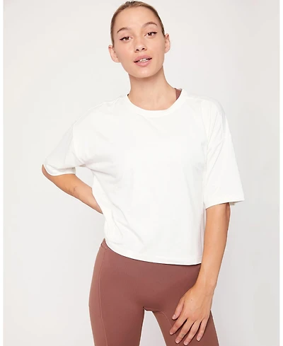 Rebody Active Women's Cozy Boxy Tee Short Sleeve