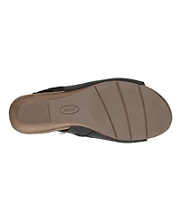 Earth Women's Hana Round Toe Laser Cut Dress Sandals