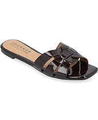 Journee Collection Women's Arrina Slip On Flat Sandals