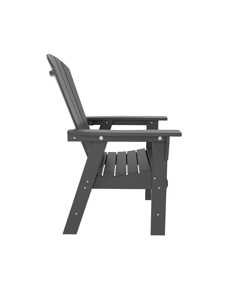 WestinTrends Outdoor Patio Shell-back Adirondack Dining Chair Weather Resistant