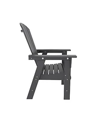 WestinTrends Outdoor Patio Shell-back Adirondack Dining Chair Weather Resistant