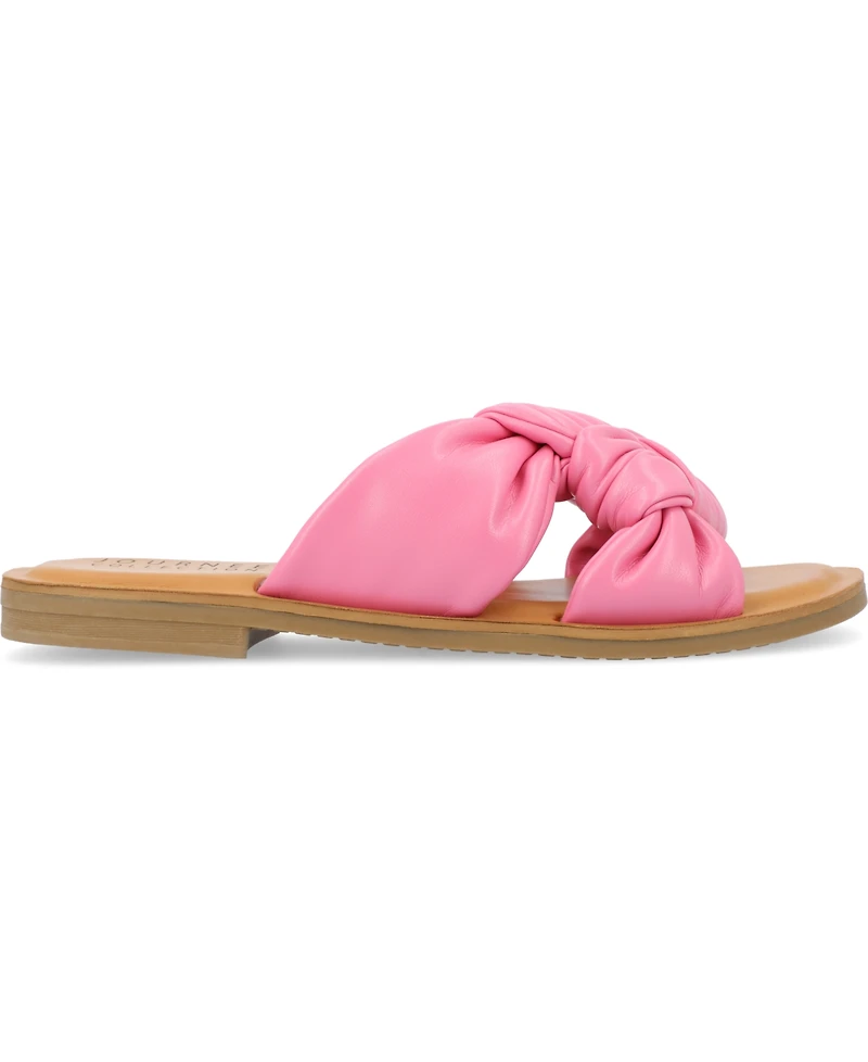 Journee Collection Women's Kianna Woven Flat Sandals