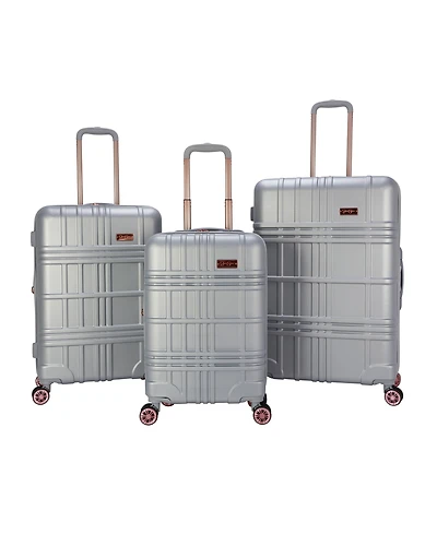 Jessica Simpson Jewel Plaid 3 Piece Hardside Luggage Set