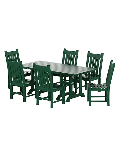 WestinTrends 7 Piece Outdoor Patio Dining Set Table and Chair