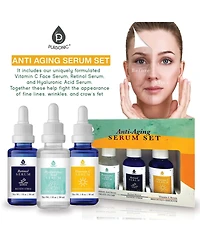 Pursonic Anti-aging Serum set including uniquely formulated Vitamin C Face Serum, Retinol Serum, and Hyaluronic Acid Serum (Each 30 ml)