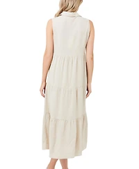 Ripe Maternity Maternity Tracy Button Down Tiered Dress