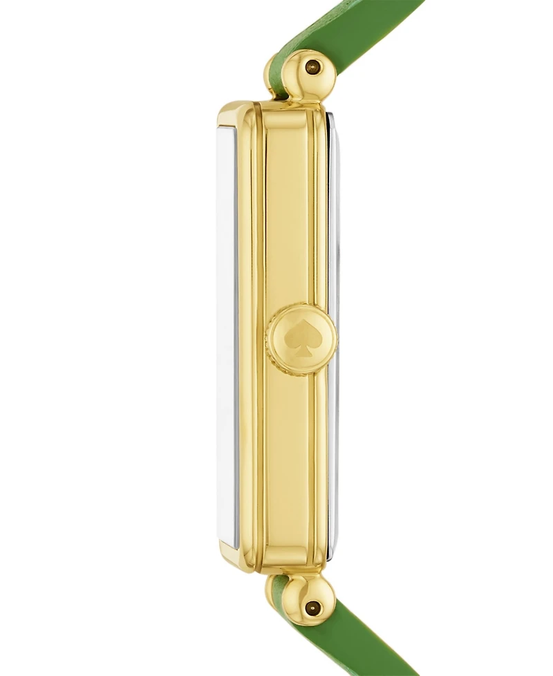 kate spade new york Women's Rosedale Three Hand Quartz Green Leather Watch 32mm
