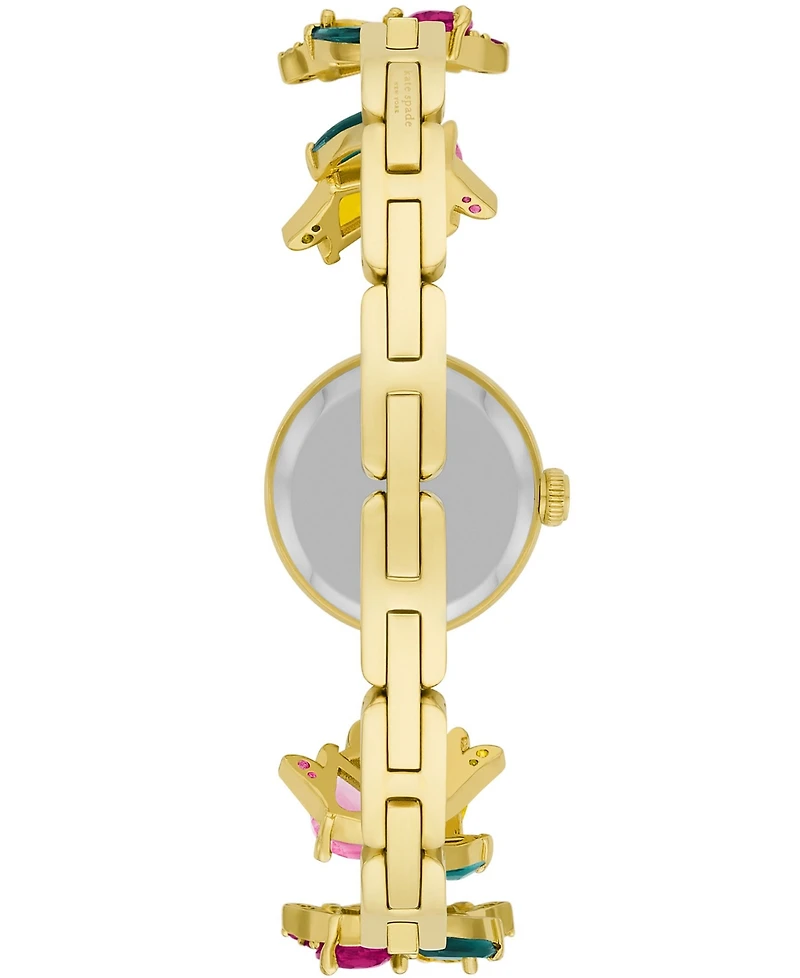 kate spade new york Women's Monroe Three Hand Quartz Gold-Tone Stainless Steel and Brass Watch 24mm