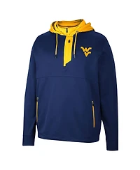 Men's Colosseum West Virginia Mountaineers Luge 3.0 Quarter-Zip Hoodie