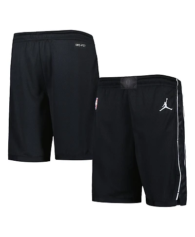 Big Boys and Girls Jordan Black Brooklyn Nets Statement Edition Swingman Performance Shorts