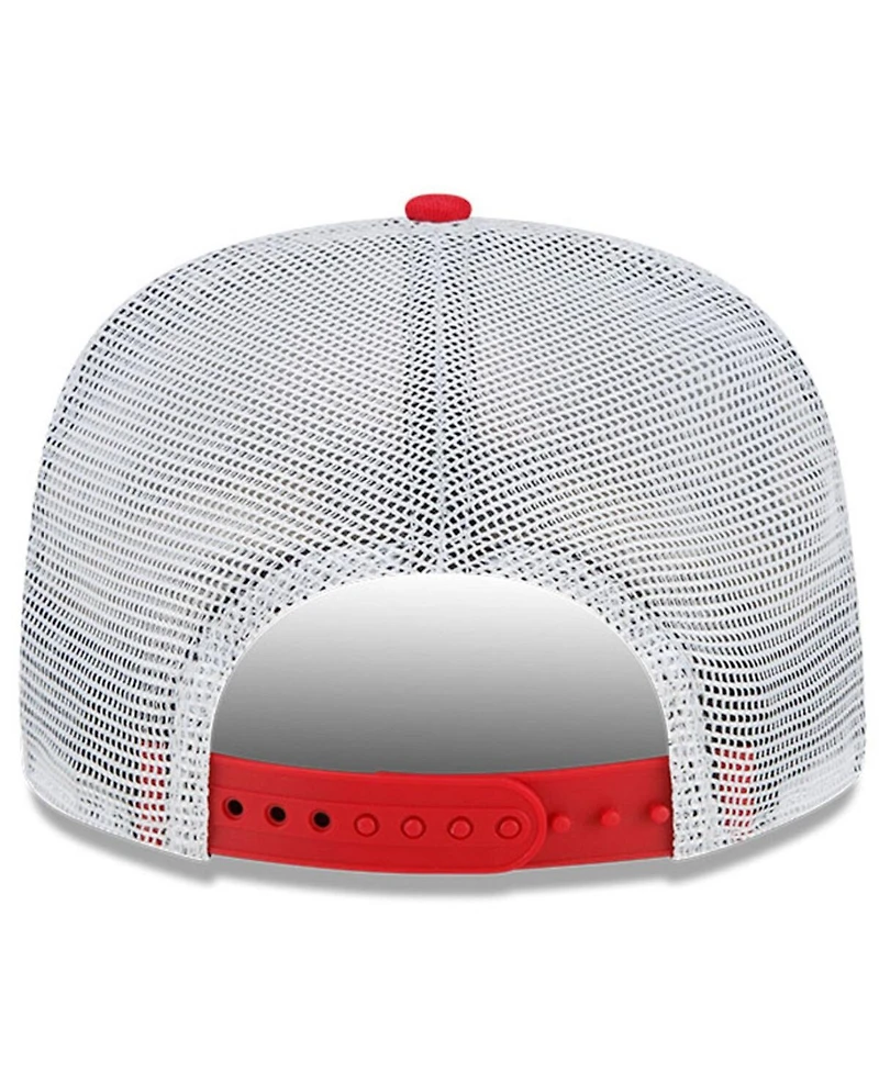 Men's New Era Red, White Kyle Larson Golfer Snapback Adjustable Hat