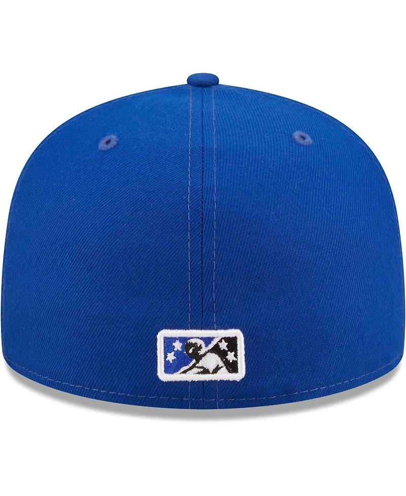Men's New Era Blue Biloxi Shuckers Authentic Collection 59FIFTY Fitted Hat