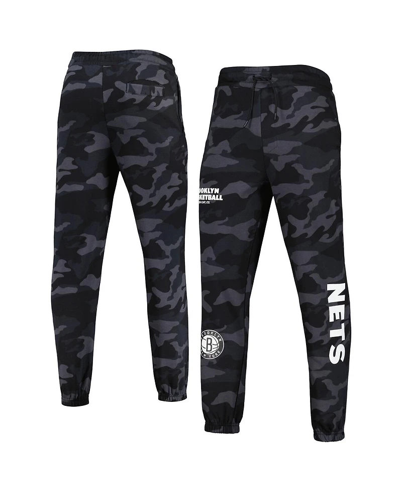 Men's New Era Black, Camo Brooklyn Nets Tonal Joggers