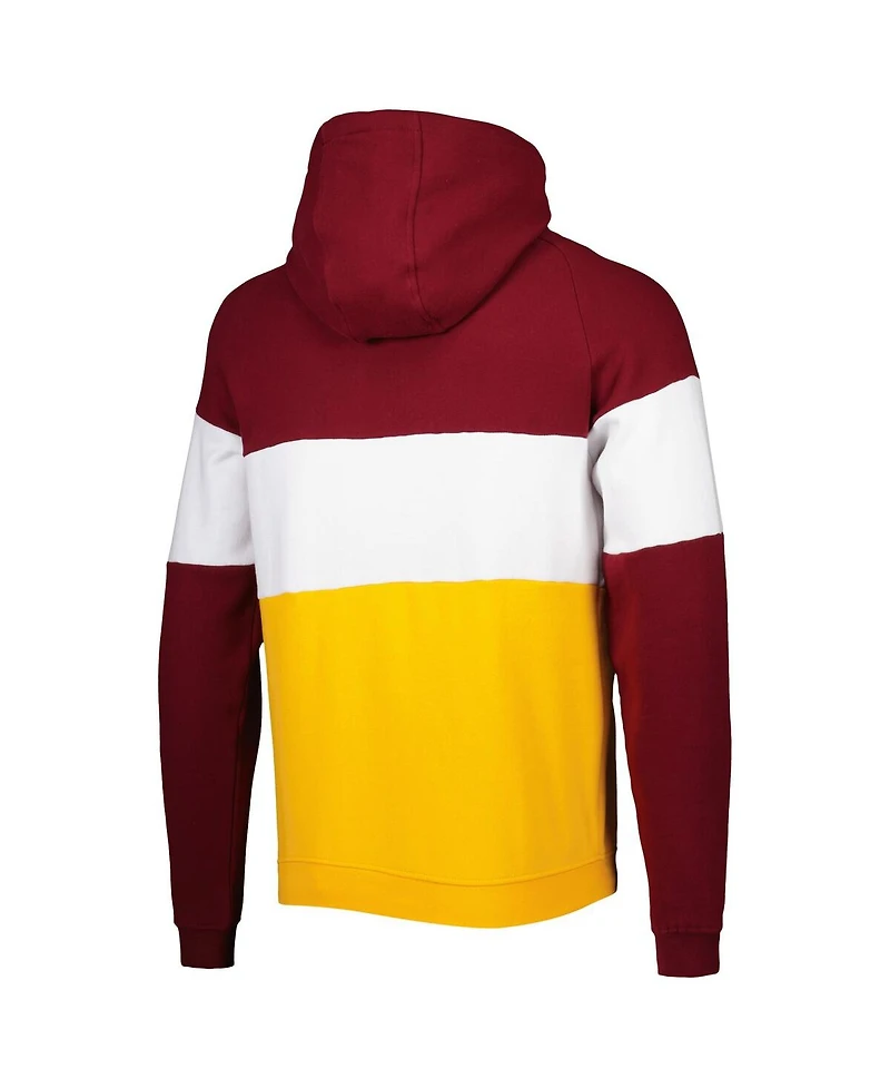 Men's New Era Gold Washington Commanders Colorblock Current Pullover Hoodie