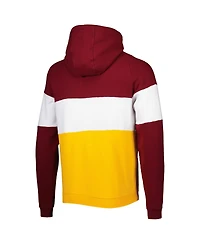 Men's New Era Gold Washington Commanders Colorblock Current Pullover Hoodie