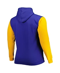 Men's Fanatics Royal, Gold Golden State Warriors Big and Tall Bold Attack Pullover Hoodie