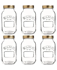 Kilner Canning Jar 34 oz, Set of 6