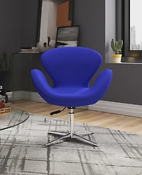 Manhattan Comfort Raspberry Adjustable Upholstered Swivel Chair