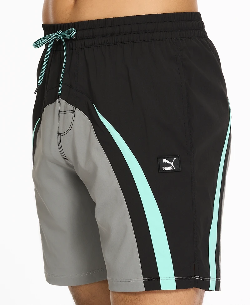 Puma Men's 7" Swim Swxp Colorblocked Trunks