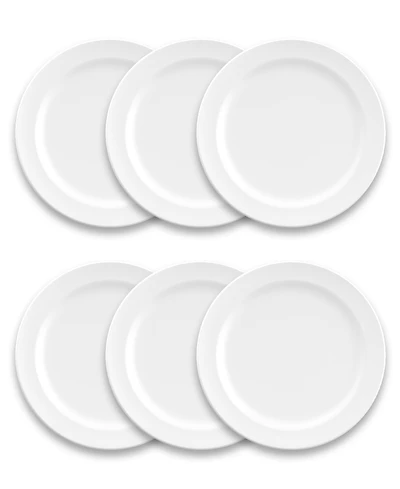 Abode Homewares Melamine Edge Matte Dinner Plates, Set of 6