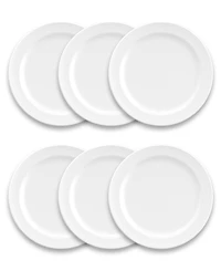 Abode Homewares Melamine Edge Matte Dinner Plates, Set of 6
