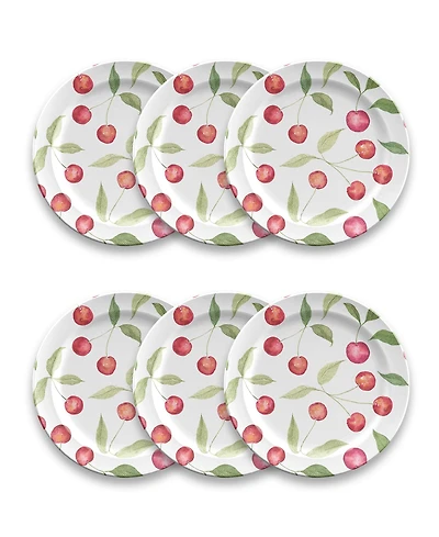 Abode Homewares Berries Cherries Salad Plate Set of 6