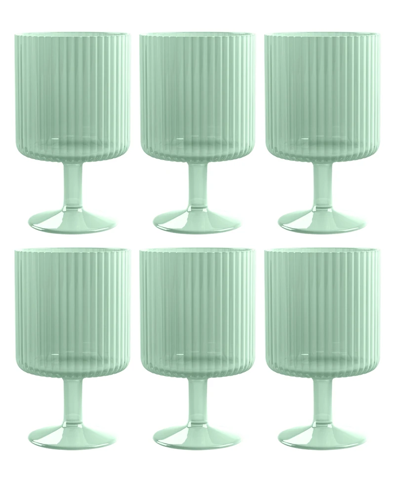 Abode Homewares Polypropylene Mesa Goblet Set of 6