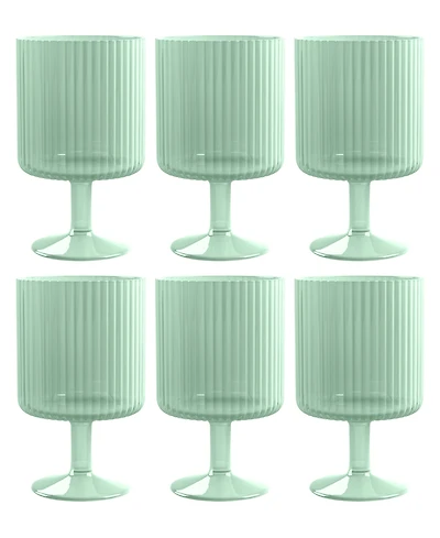 Abode Homewares Polypropylene Mesa Goblet Set of 6