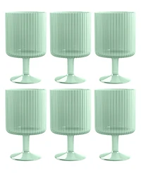 Abode Homewares Polypropylene Mesa Goblet Set of 6