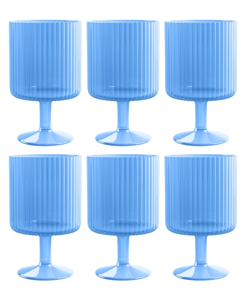 Abode Homewares Polypropylene Mesa Goblet Set of 6