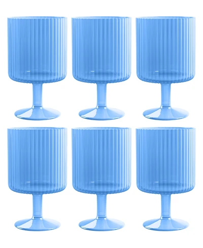 Abode Homewares Polypropylene Mesa Goblet Set of 6