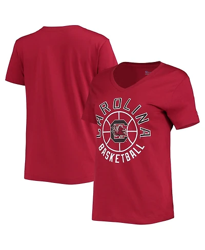 Women's Champion Garnet South Carolina Gamecocks Basketball V-Neck T-shirt