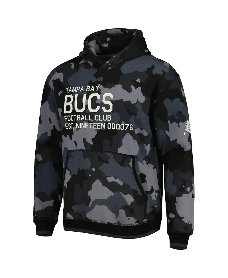 Men's The Wild Collective Black Tampa Bay Buccaneers Camo Pullover Hoodie