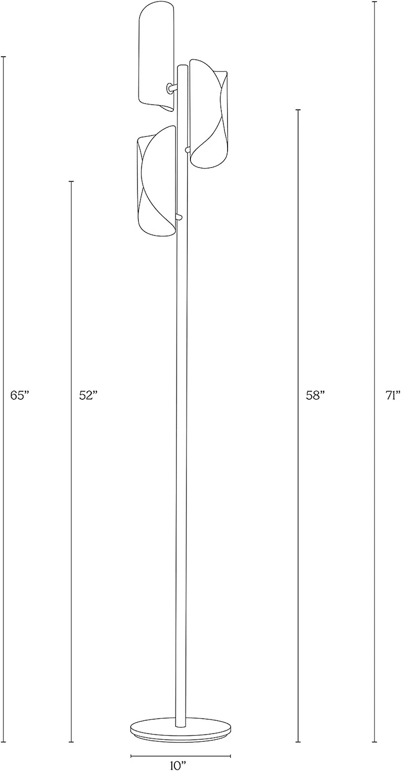 Brightech Lyra 71" Modern Tree Led Floor Lamp with Metal Cage Shades