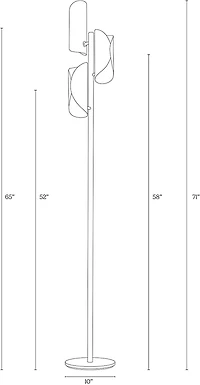 Brightech Lyra 71" Modern Tree Led Floor Lamp with Metal Cage Shades