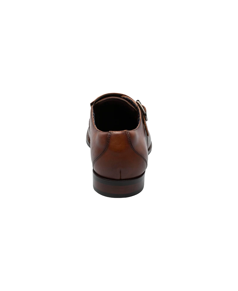 Stacy Adams Men's Karcher Plain Toe Monk Strap Slip-On Dress Shoes