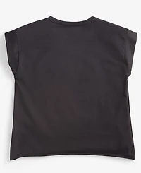 Guess Big Girls Foil Print Triangle Boxy T-shirt