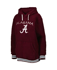 Women's G-iii 4Her by Carl Banks Crimson Alabama Crimson Tide Game Over Sherpa Pullover Hoodie
