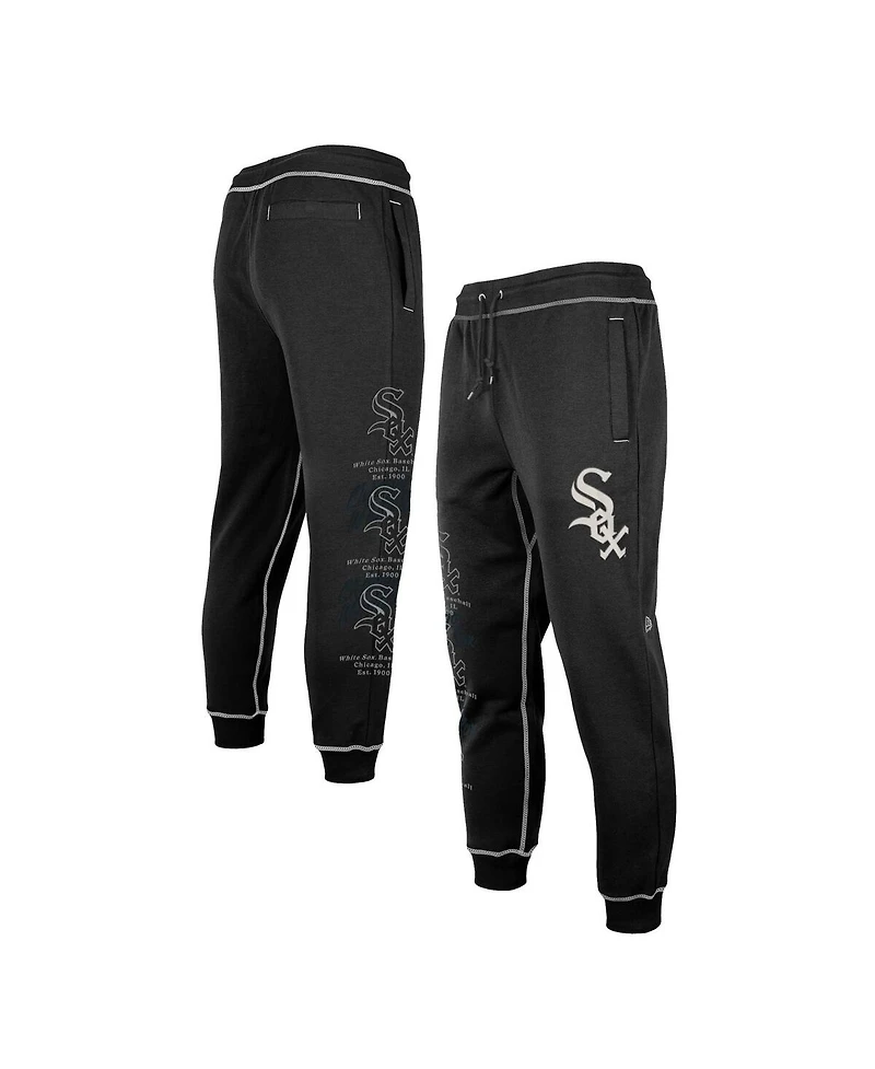 Men's New Era Black Chicago White Sox Team Split Jogger Pants