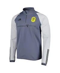 Men's adidas Gray Nashville Sc 2023 On-Field Aeroready Quarter-Zip Training Top