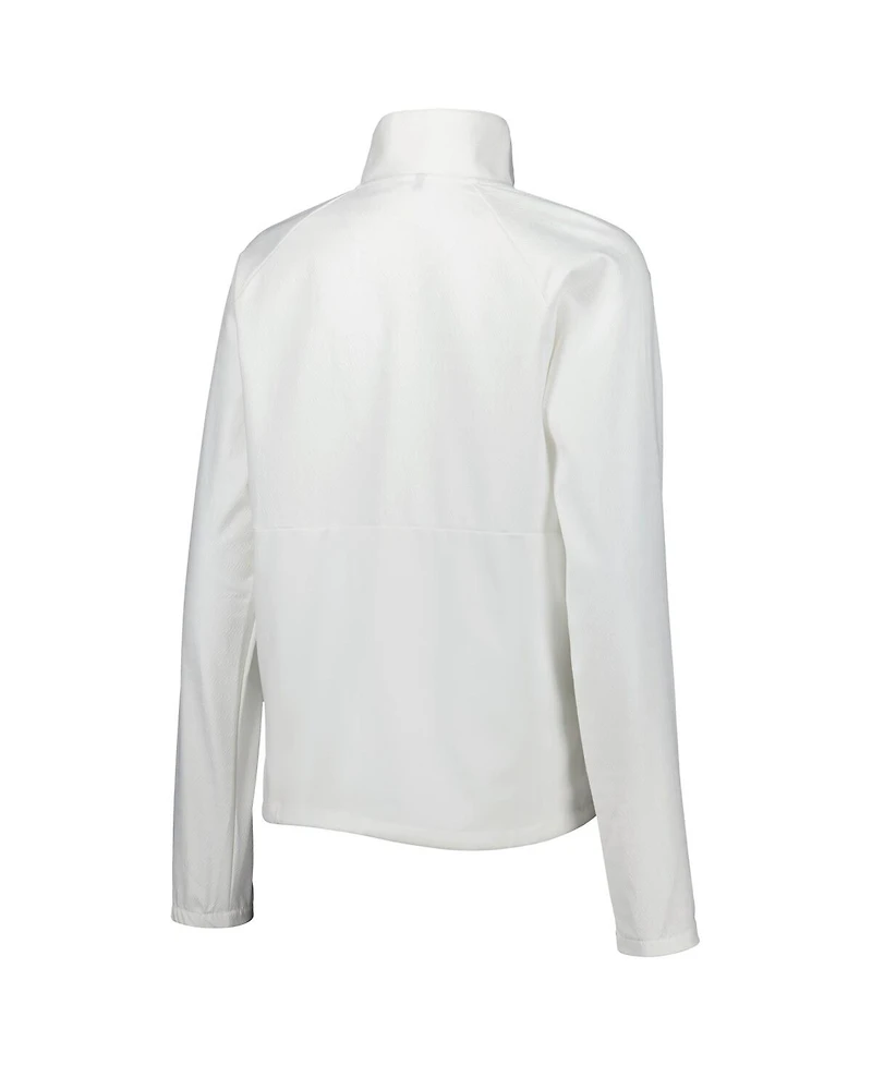 Women's adidas White Wm Phoenix Open Quarter-Snap Raglan Jacket