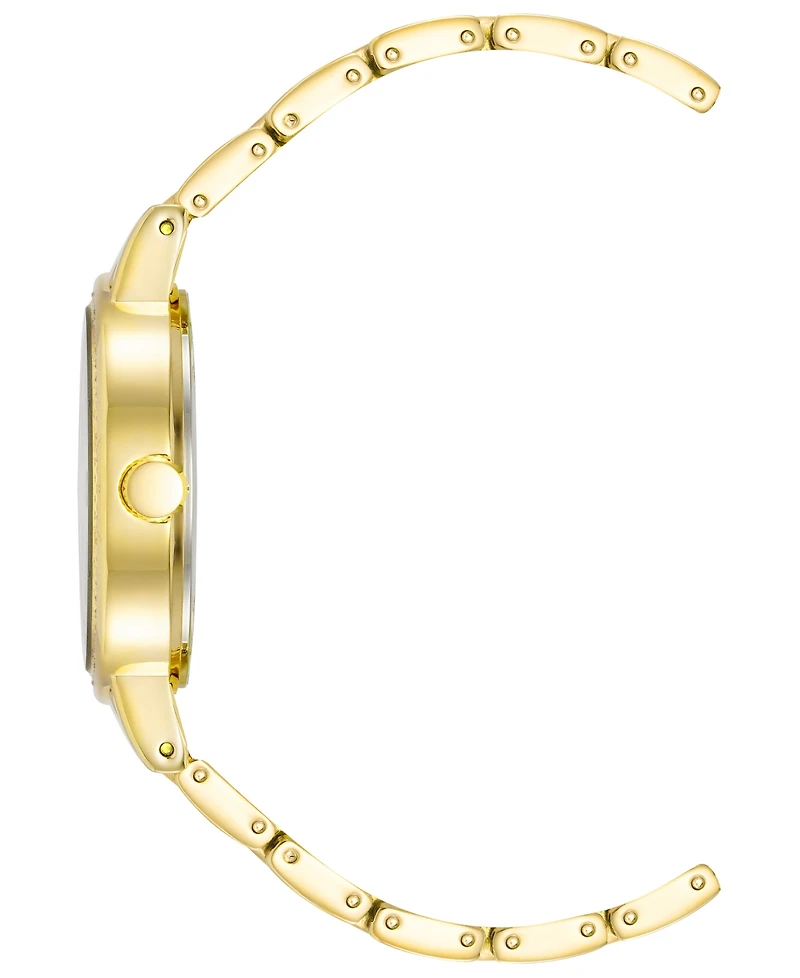 Anne Klein Women's Three Hand Quartz Gold-Tone Alloy Watch, 36mm